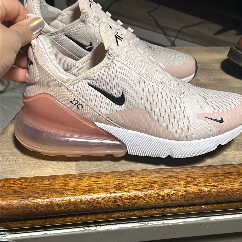 Nike Women's Air Max 270 Blush and White Sneakers